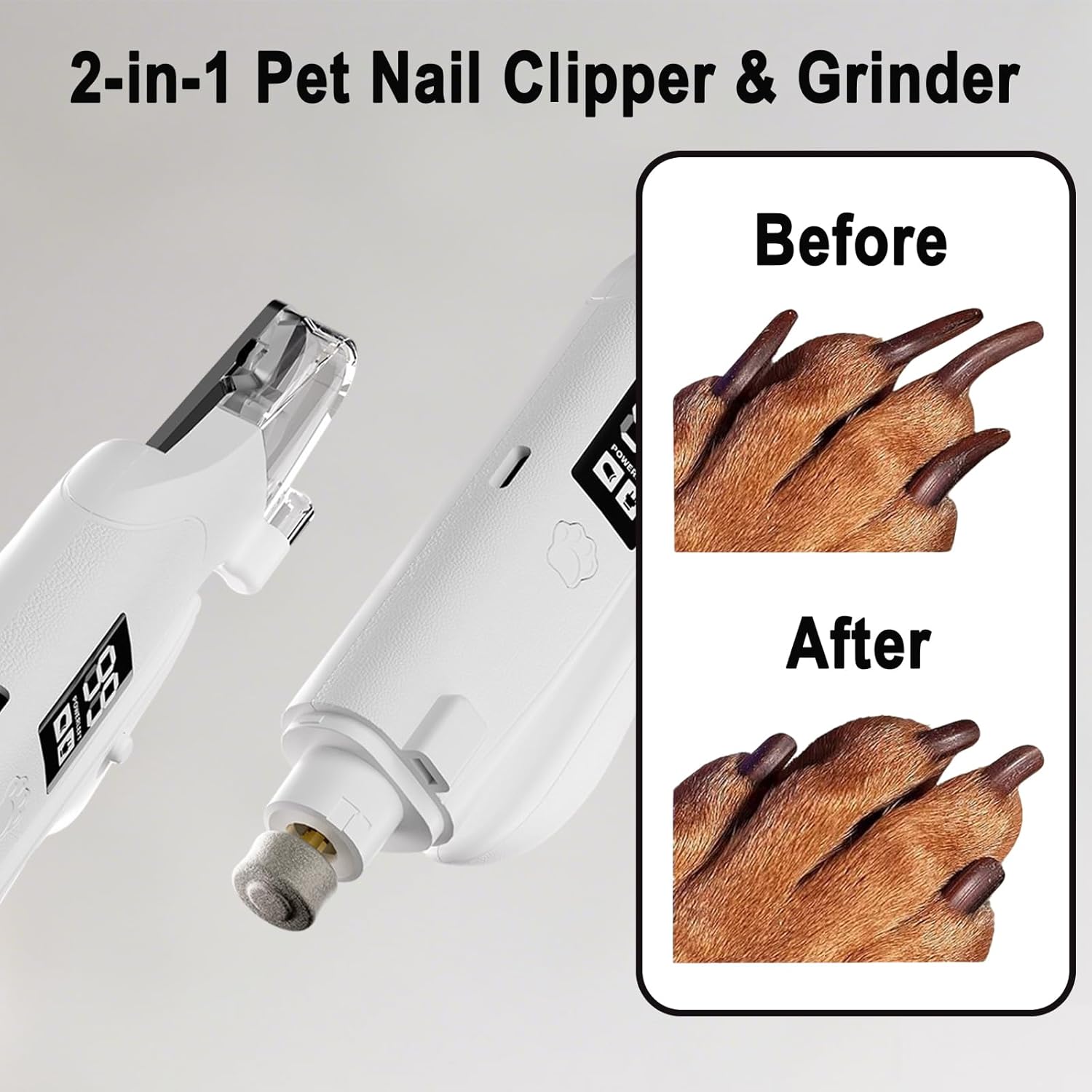 2-in-1 LED Pet Nail Clipper & Grinder